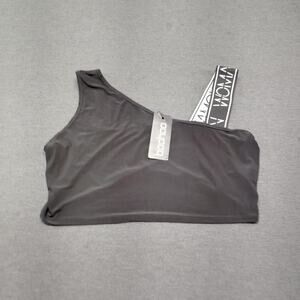Boohoo Woman Black Sports Bra Bralette Size 10 Athletic Gym Crop Top Branded
